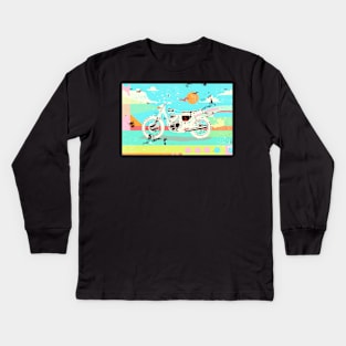 RETRO BIKE Kids Long Sleeve T-Shirt